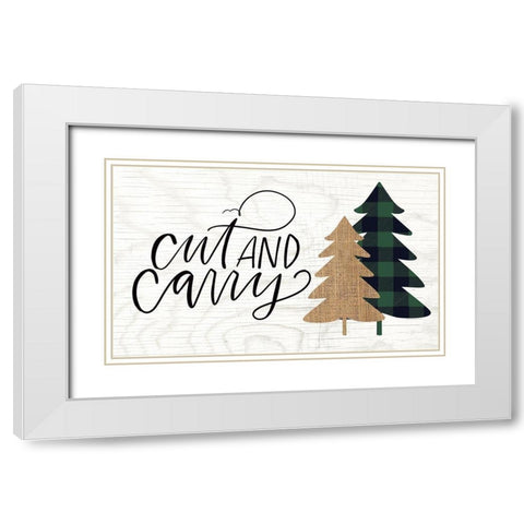 Cut and Carry II White Modern Wood Framed Art Print with Double Matting by Wieners, Valerie