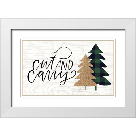 Cut and Carry II White Modern Wood Framed Art Print with Double Matting by Wieners, Valerie