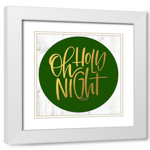 Holy Night White Modern Wood Framed Art Print with Double Matting by Wieners, Valerie