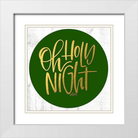 Holy Night White Modern Wood Framed Art Print with Double Matting by Wieners, Valerie