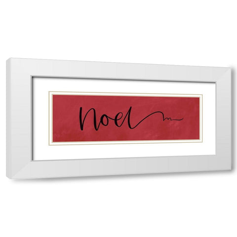 Noel White Modern Wood Framed Art Print with Double Matting by Wieners, Valerie
