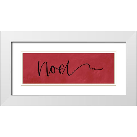 Noel White Modern Wood Framed Art Print with Double Matting by Wieners, Valerie