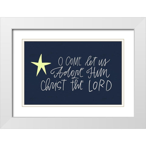 Come Adore White Modern Wood Framed Art Print with Double Matting by Wieners, Valerie