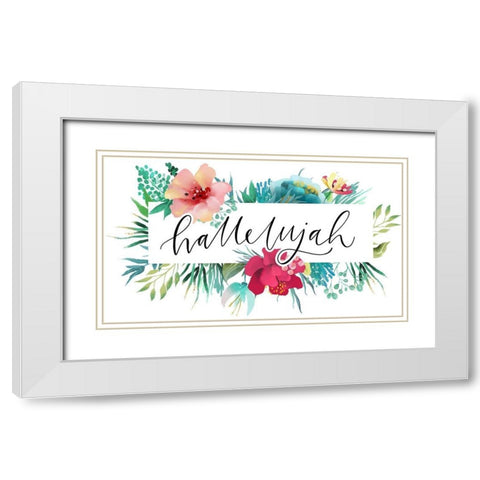 Hallelujah White Modern Wood Framed Art Print with Double Matting by Wieners, Valerie