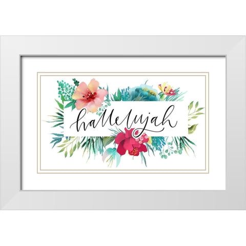 Hallelujah White Modern Wood Framed Art Print with Double Matting by Wieners, Valerie