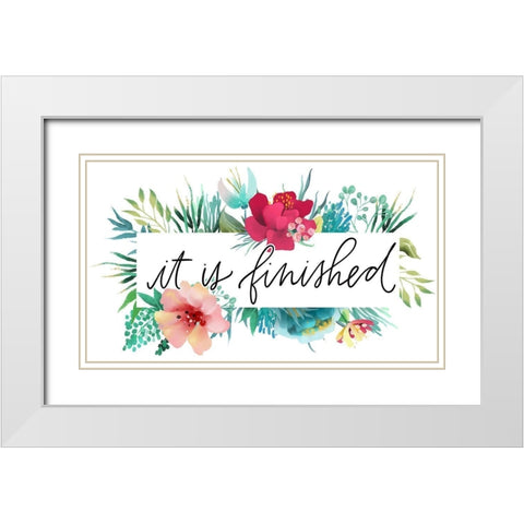 Finished White Modern Wood Framed Art Print with Double Matting by Wieners, Valerie