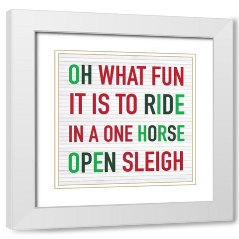 Oh What Fun White Modern Wood Framed Art Print with Double Matting by Wieners, Valerie
