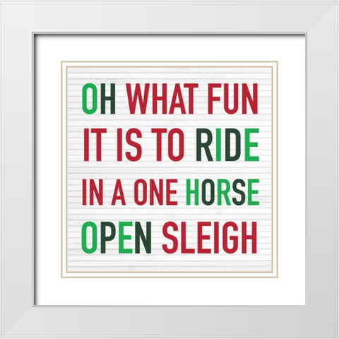 Oh What Fun White Modern Wood Framed Art Print with Double Matting by Wieners, Valerie