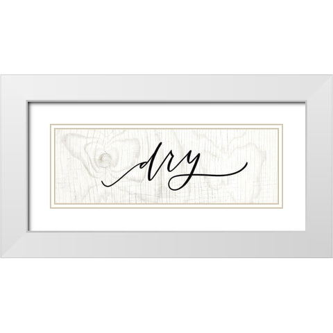 Dry White Modern Wood Framed Art Print with Double Matting by Wieners, Valerie