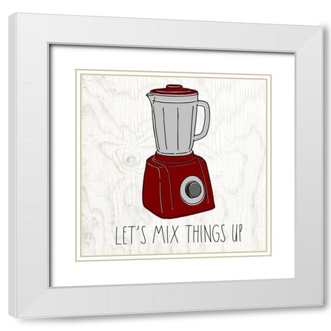 Blender White Modern Wood Framed Art Print with Double Matting by Wieners, Valerie