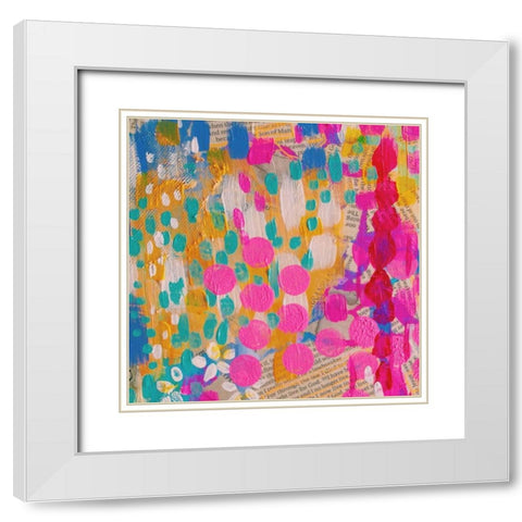 Cheer II White Modern Wood Framed Art Print with Double Matting by Wieners, Valerie