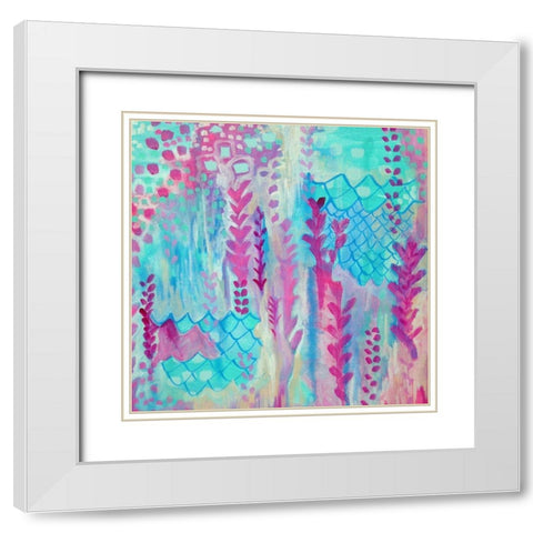 Mermaid Feel I White Modern Wood Framed Art Print with Double Matting by Wieners, Valerie