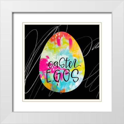 Egg IV White Modern Wood Framed Art Print with Double Matting by Wieners, Valerie
