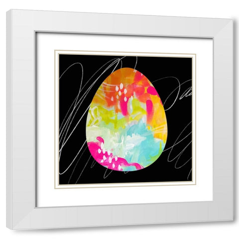 Easter Eggs White Modern Wood Framed Art Print with Double Matting by Wieners, Valerie