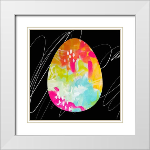 Easter Eggs White Modern Wood Framed Art Print with Double Matting by Wieners, Valerie