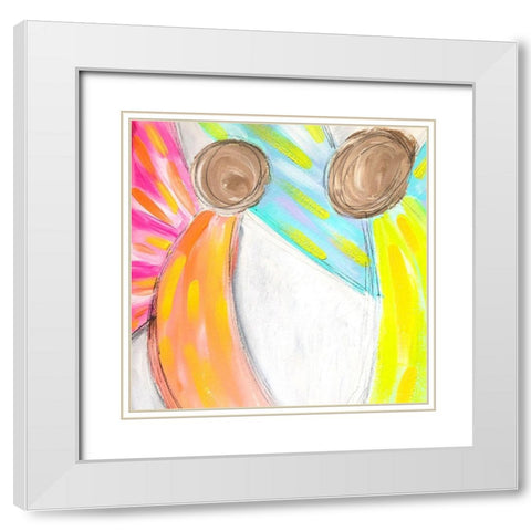 Angels White Modern Wood Framed Art Print with Double Matting by Wieners, Valerie