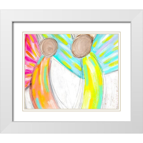 Angels II White Modern Wood Framed Art Print with Double Matting by Wieners, Valerie