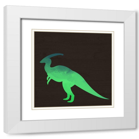 Dino I White Modern Wood Framed Art Print with Double Matting by Wieners, Valerie