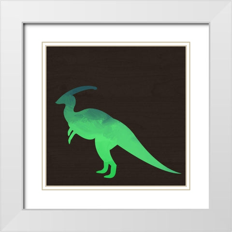 Dino I White Modern Wood Framed Art Print with Double Matting by Wieners, Valerie