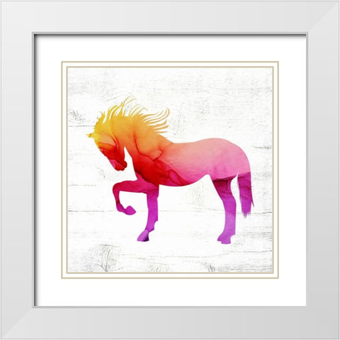 Horse I White Modern Wood Framed Art Print with Double Matting by Wieners, Valerie