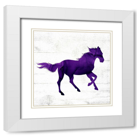 Horse II White Modern Wood Framed Art Print with Double Matting by Wieners, Valerie