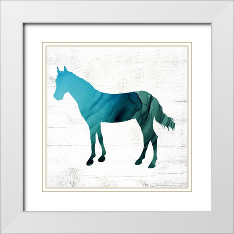 Horse III White Modern Wood Framed Art Print with Double Matting by Wieners, Valerie