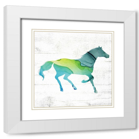 Horse IV White Modern Wood Framed Art Print with Double Matting by Wieners, Valerie