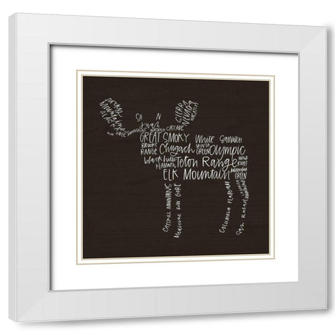 Moose Lodge White Modern Wood Framed Art Print with Double Matting by Wieners, Valerie