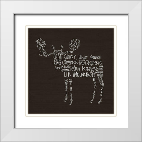 Moose Lodge White Modern Wood Framed Art Print with Double Matting by Wieners, Valerie