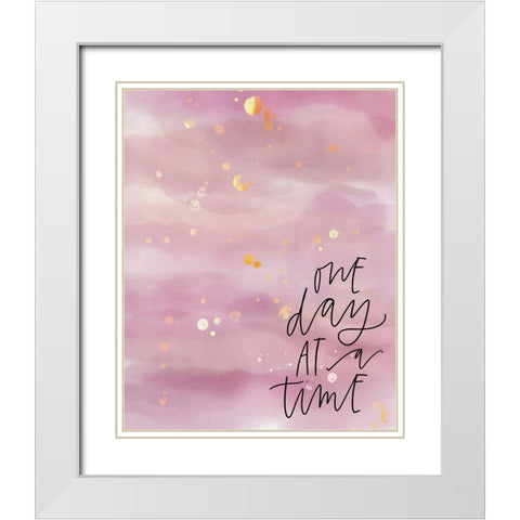 One Day White Modern Wood Framed Art Print with Double Matting by Wieners, Valerie