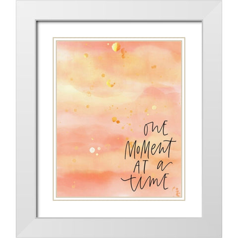 One Moment White Modern Wood Framed Art Print with Double Matting by Wieners, Valerie