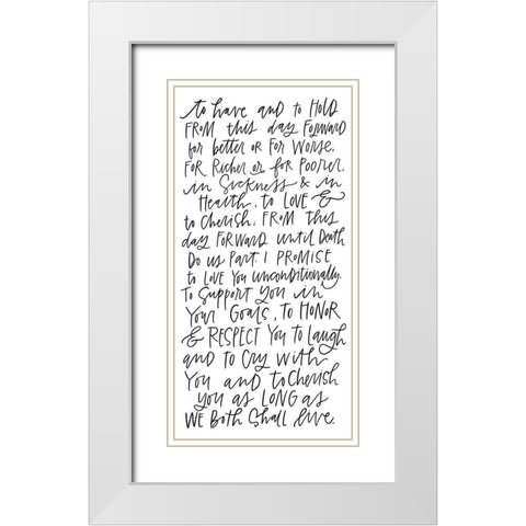 To Have and To Hold White Modern Wood Framed Art Print with Double Matting by Wieners, Valerie