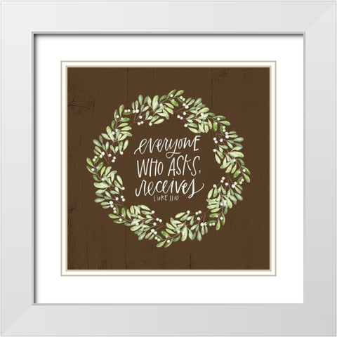 Everyone White Modern Wood Framed Art Print with Double Matting by Wieners, Valerie