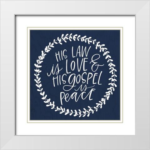 His Law White Modern Wood Framed Art Print with Double Matting by Wieners, Valerie