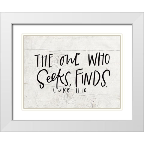 Seeks White Modern Wood Framed Art Print with Double Matting by Wieners, Valerie