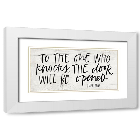 Knocks White Modern Wood Framed Art Print with Double Matting by Wieners, Valerie