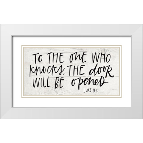 Knocks White Modern Wood Framed Art Print with Double Matting by Wieners, Valerie