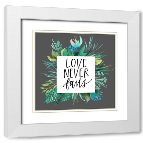 Love Never White Modern Wood Framed Art Print with Double Matting by Wieners, Valerie