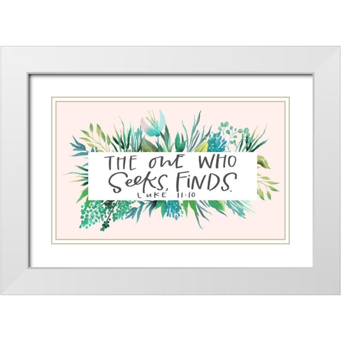 Find Seeks White Modern Wood Framed Art Print with Double Matting by Wieners, Valerie