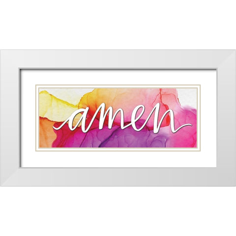 Amen White Modern Wood Framed Art Print with Double Matting by Wieners, Valerie