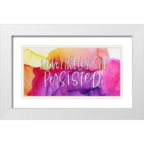 Nevertheless White Modern Wood Framed Art Print with Double Matting by Wieners, Valerie