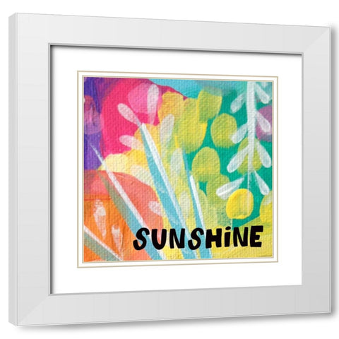 Sunshine White Modern Wood Framed Art Print with Double Matting by Wieners, Valerie