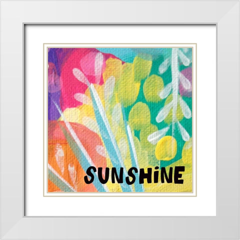 Sunshine White Modern Wood Framed Art Print with Double Matting by Wieners, Valerie