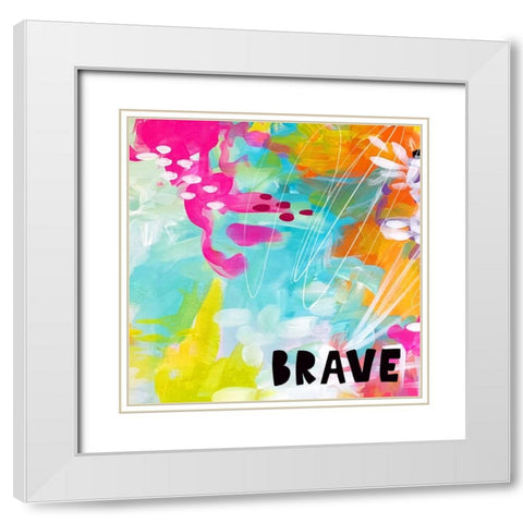 Brave White Modern Wood Framed Art Print with Double Matting by Wieners, Valerie