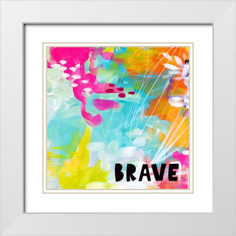 Brave White Modern Wood Framed Art Print with Double Matting by Wieners, Valerie