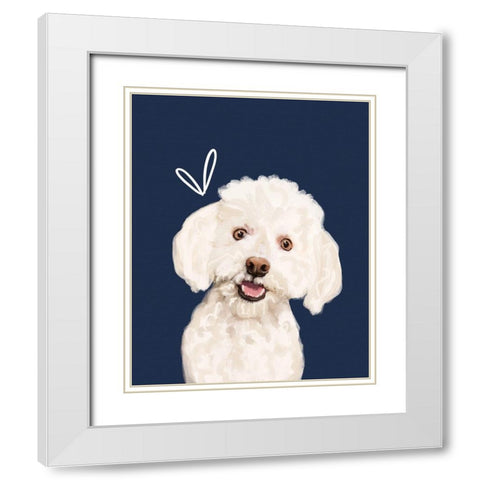 Bich White Modern Wood Framed Art Print with Double Matting by Wieners, Valerie