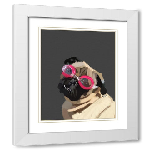 Goggles White Modern Wood Framed Art Print with Double Matting by Wieners, Valerie