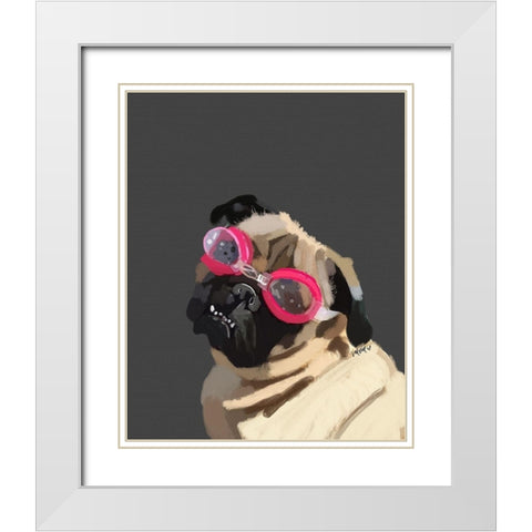 Goggles White Modern Wood Framed Art Print with Double Matting by Wieners, Valerie