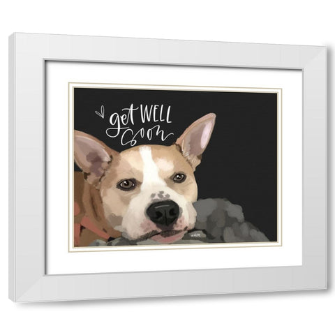 Get Well Soon! White Modern Wood Framed Art Print with Double Matting by Wieners, Valerie
