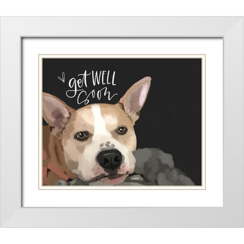 Get Well Soon! White Modern Wood Framed Art Print with Double Matting by Wieners, Valerie